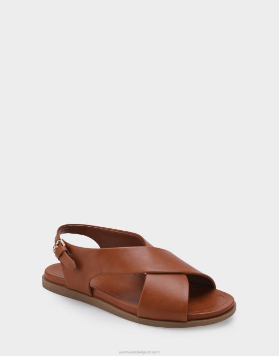 platte sandaal bruin kunstleer Aerosoles 0V00470 vrouwen