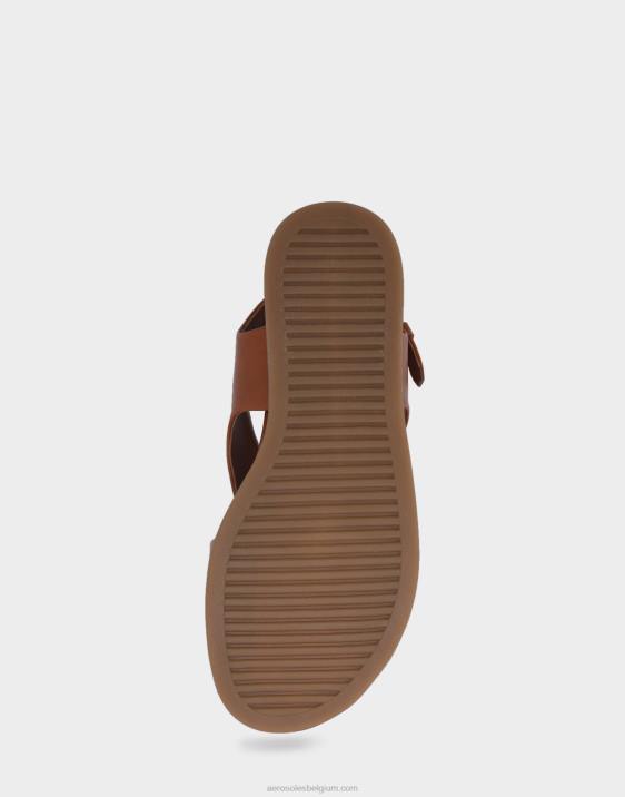 platte sandaal bruin kunstleer Aerosoles 0V00470 vrouwen