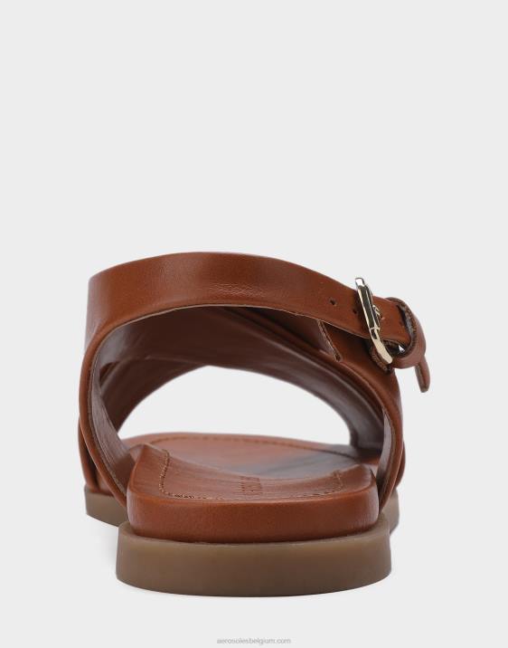 platte sandaal bruin kunstleer Aerosoles 0V00470 vrouwen