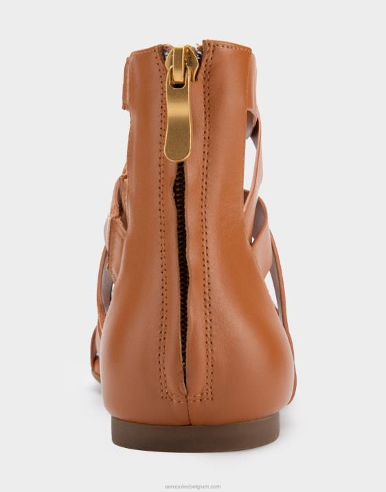 platte sandaal bruin leer Aerosoles 0V00410 vrouwen