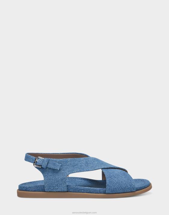 platte sandaal denim blauw Aerosoles 0V00473 vrouwen