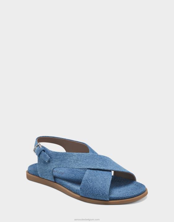 platte sandaal denim blauw Aerosoles 0V00473 vrouwen