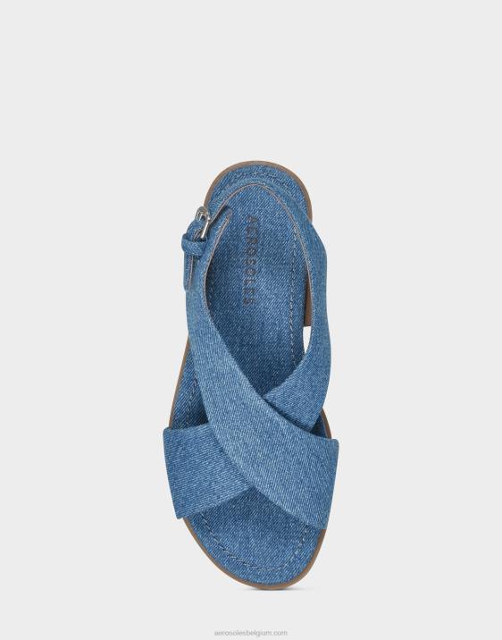 platte sandaal denim blauw Aerosoles 0V00473 vrouwen