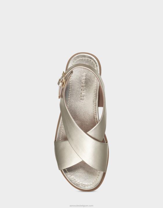 platte sandaal goud kunstleer Aerosoles 0V00471 vrouwen