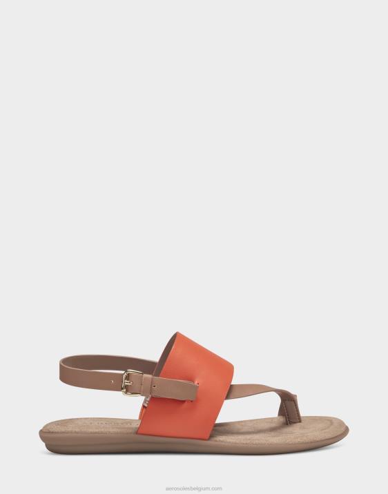 platte sandaal oranje kunstleer Aerosoles 0V00462 vrouwen