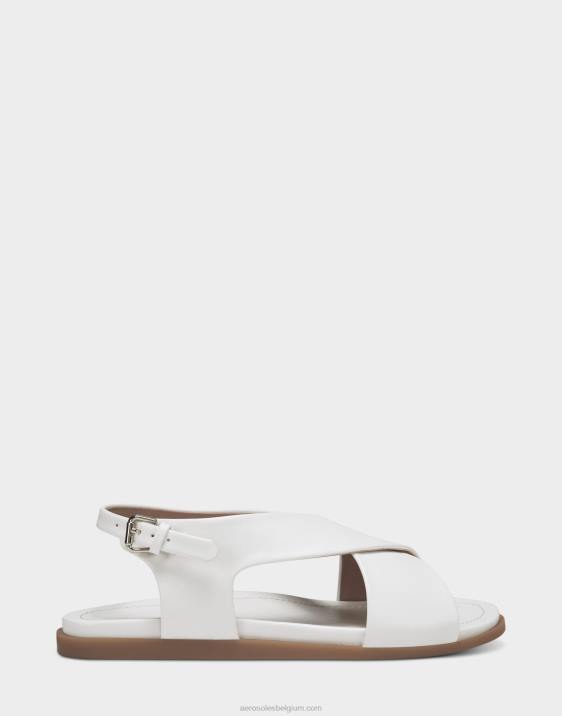 platte sandaal wit kunstleer Aerosoles 0V00469 vrouwen