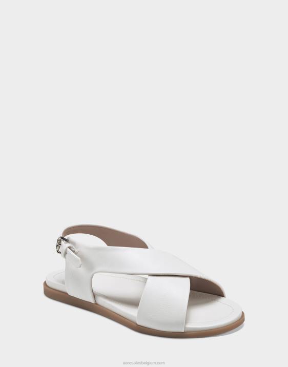 platte sandaal wit kunstleer Aerosoles 0V00469 vrouwen