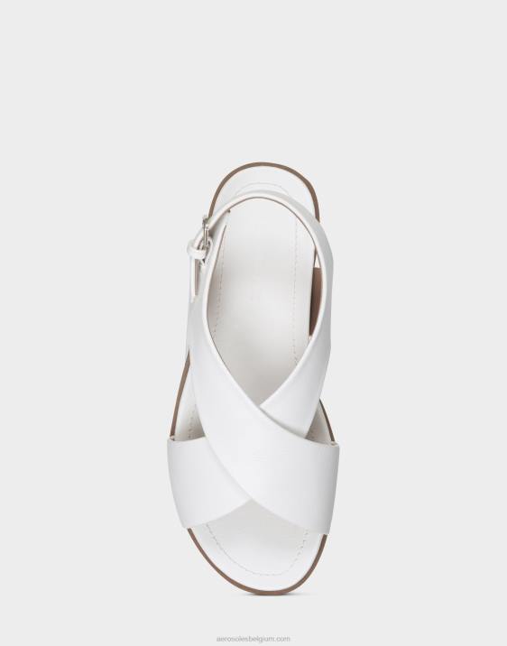 platte sandaal wit kunstleer Aerosoles 0V00469 vrouwen