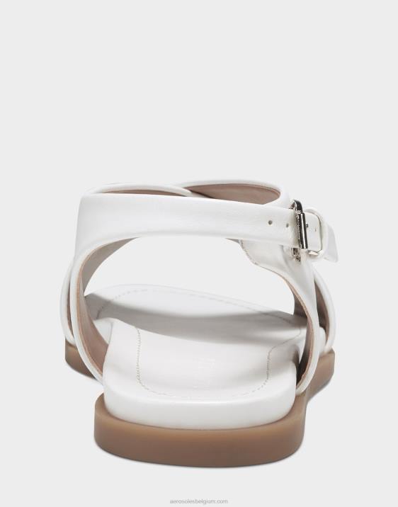 platte sandaal wit kunstleer Aerosoles 0V00469 vrouwen