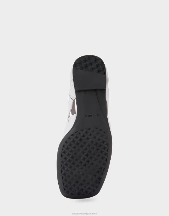 platte sandaal wit leer Aerosoles 0V00411 vrouwen
