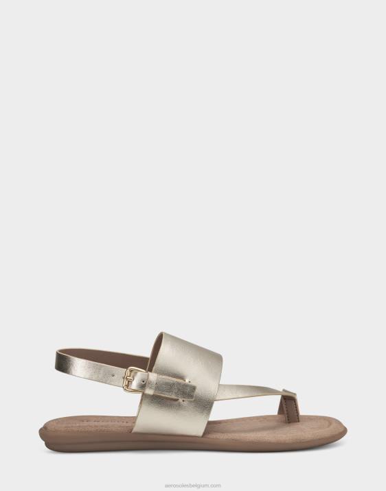 platte sandaal zacht goud kunstleer Aerosoles 0V00461 vrouwen