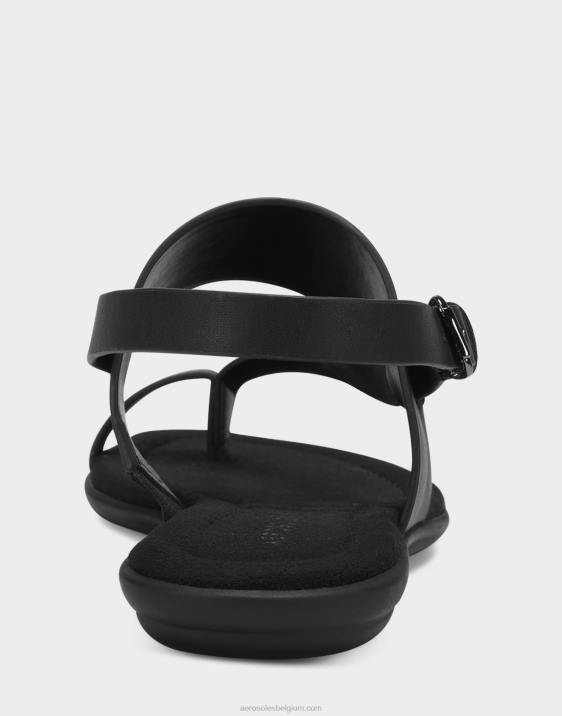 platte sandaal zwart kunstleer Aerosoles 0V00468 vrouwen