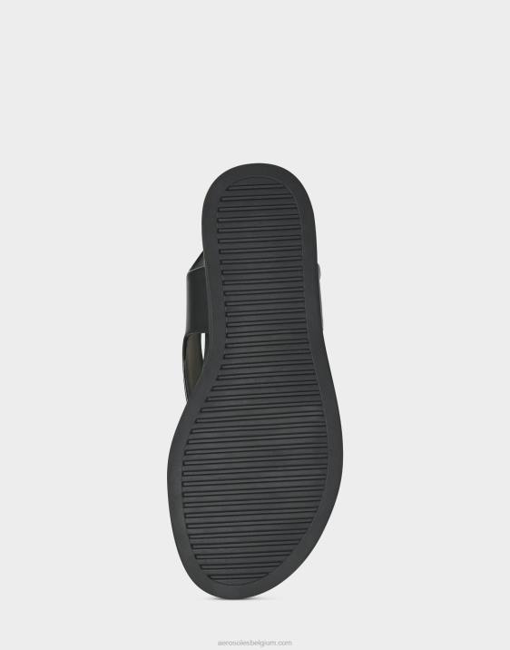 platte sandaal zwart kunstleer Aerosoles 0V00474 vrouwen