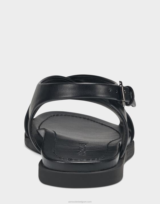 platte sandaal zwart kunstleer Aerosoles 0V00474 vrouwen