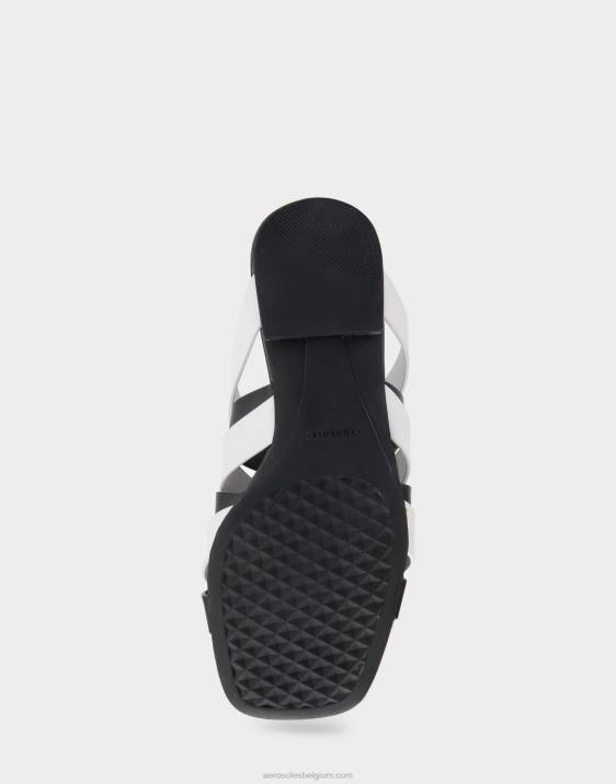 platte sandaal zwarte combo Aerosoles 0V00278 vrouwen