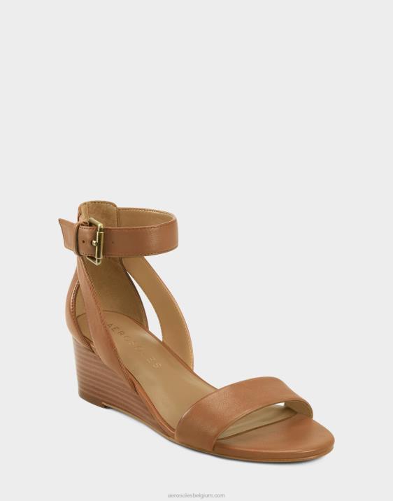 sleehak sandaal bruin leer Aerosoles 0V00332 vrouwen