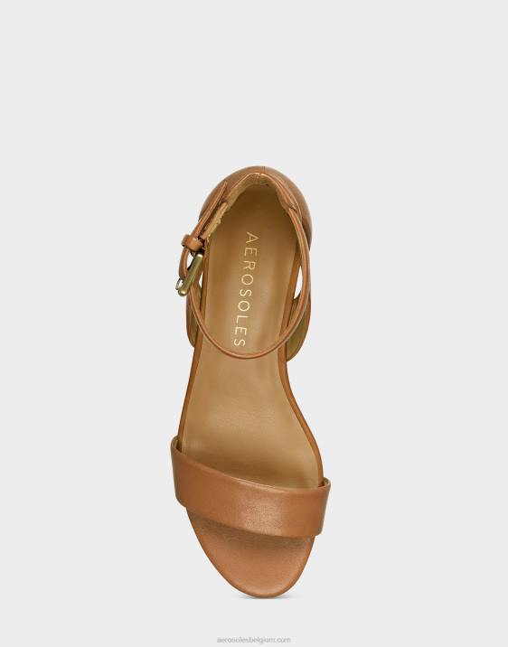 sleehak sandaal bruin leer Aerosoles 0V00332 vrouwen