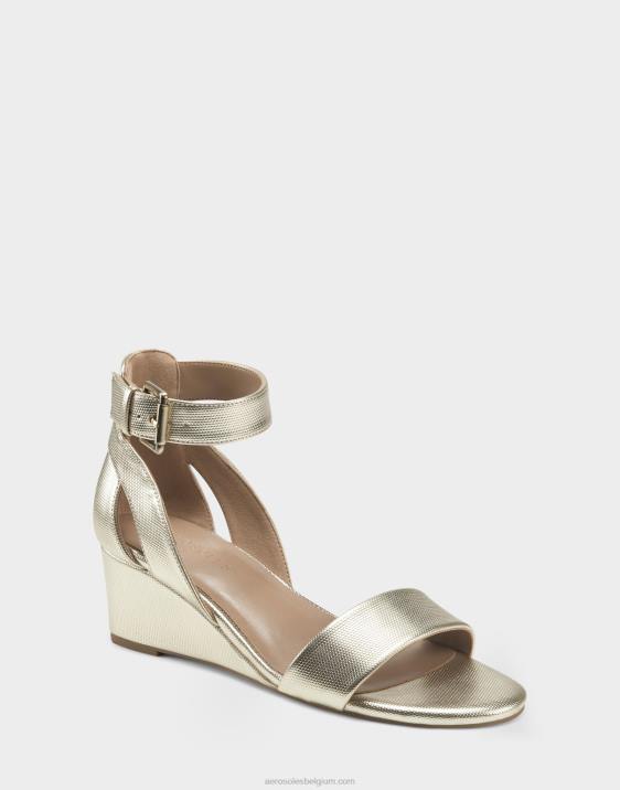 sleehak sandaal goud metallic Aerosoles 0V00333 vrouwen