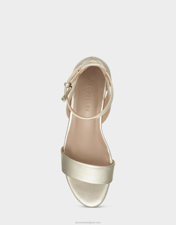 sleehak sandaal goud metallic Aerosoles 0V00333 vrouwen