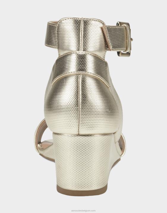 sleehak sandaal goud metallic Aerosoles 0V00333 vrouwen