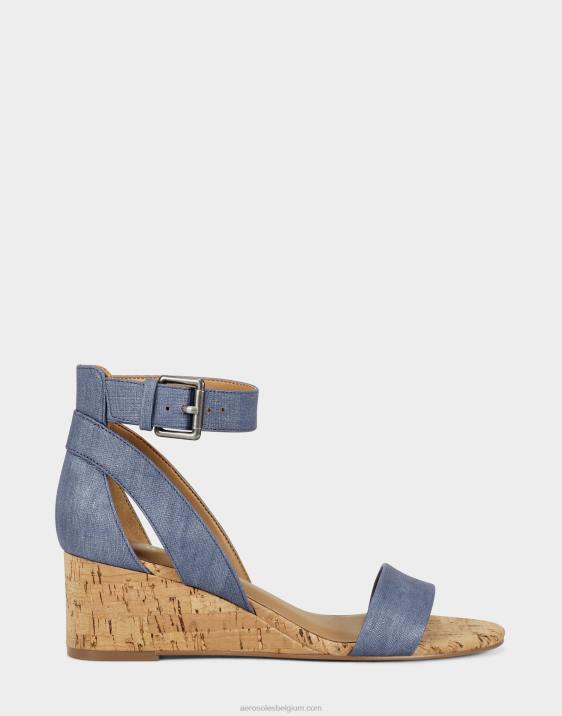 sleehak sandaal midden blauw Aerosoles 0V00330 vrouwen