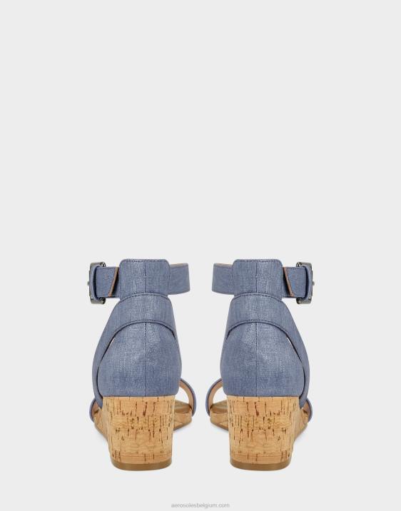 sleehak sandaal midden blauw Aerosoles 0V00330 vrouwen