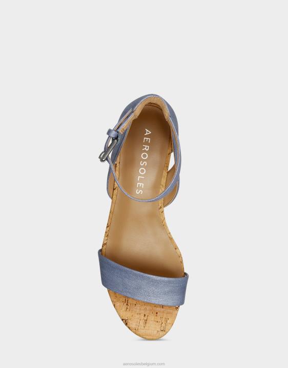 sleehak sandaal midden blauw Aerosoles 0V00330 vrouwen