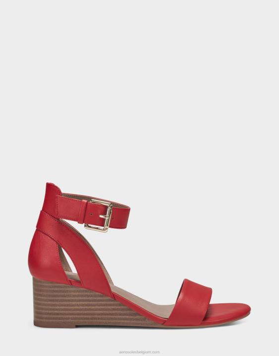 sleehak sandaal rood leer Aerosoles 0V00324 vrouwen