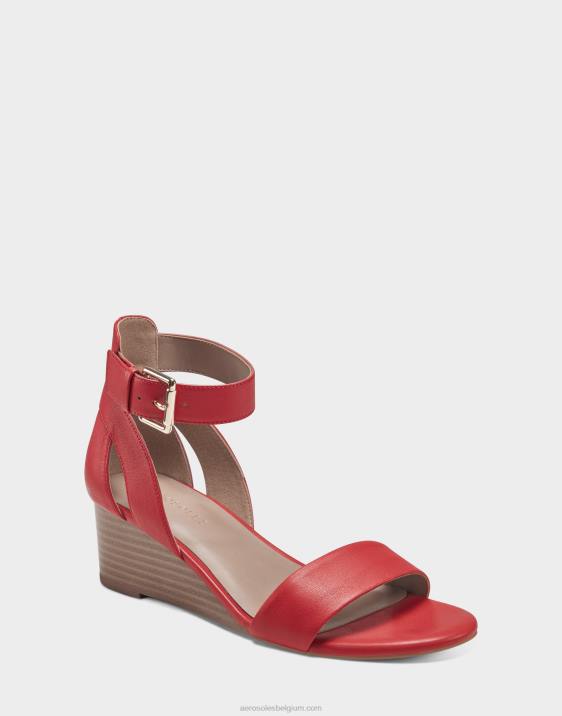 sleehak sandaal rood leer Aerosoles 0V00324 vrouwen