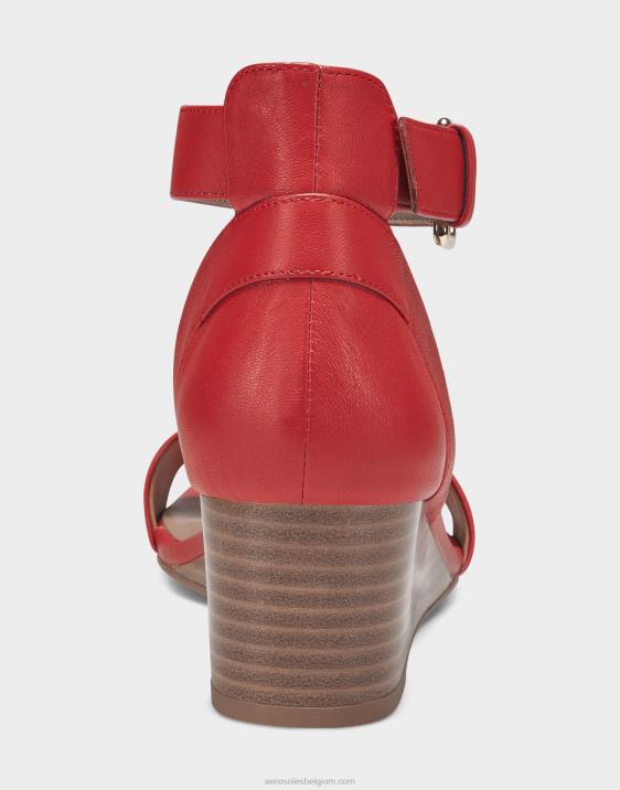 sleehak sandaal rood leer Aerosoles 0V00324 vrouwen
