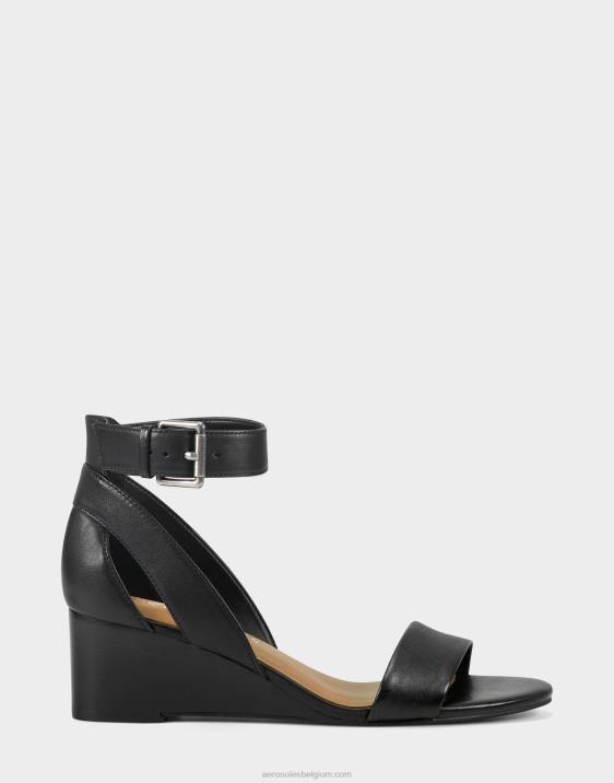 sleehak sandaal zwart leer Aerosoles 0V00334 vrouwen