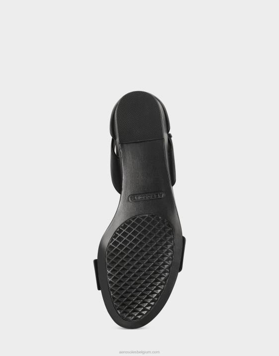 sleehak sandaal zwart leer Aerosoles 0V00334 vrouwen