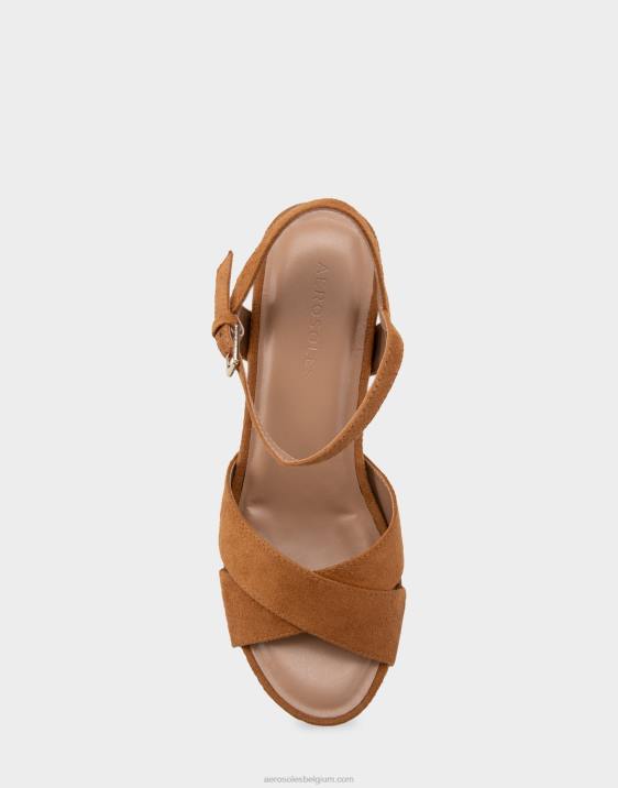 wedge tan imitatie suède Aerosoles 0V00315 vrouwen