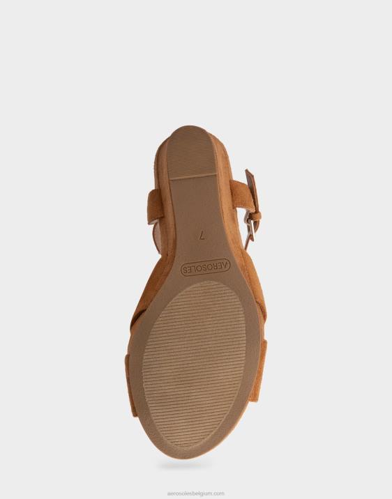 wedge tan imitatie suède Aerosoles 0V00315 vrouwen