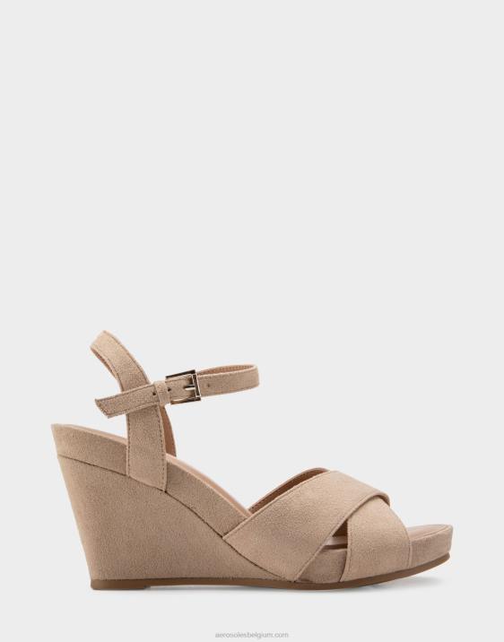wedge taupe imitatie suède Aerosoles 0V00314 vrouwen