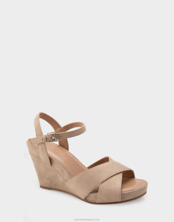 wedge taupe imitatie suède Aerosoles 0V00314 vrouwen