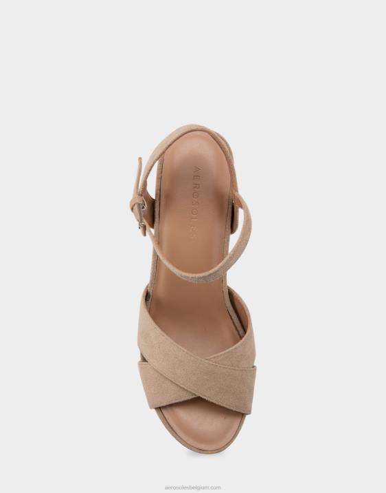 wedge taupe imitatie suède Aerosoles 0V00314 vrouwen