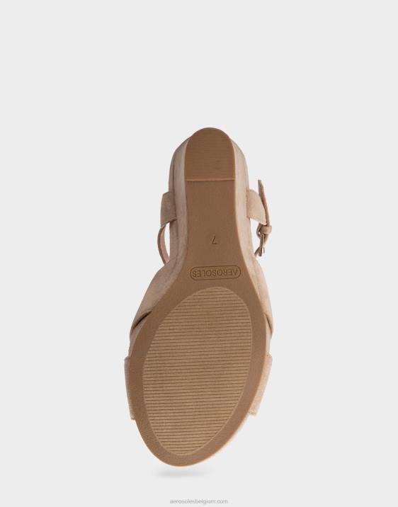 wedge taupe imitatie suède Aerosoles 0V00314 vrouwen