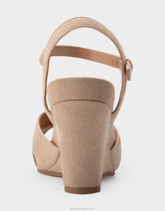 wedge taupe imitatie suède Aerosoles 0V00314 vrouwen