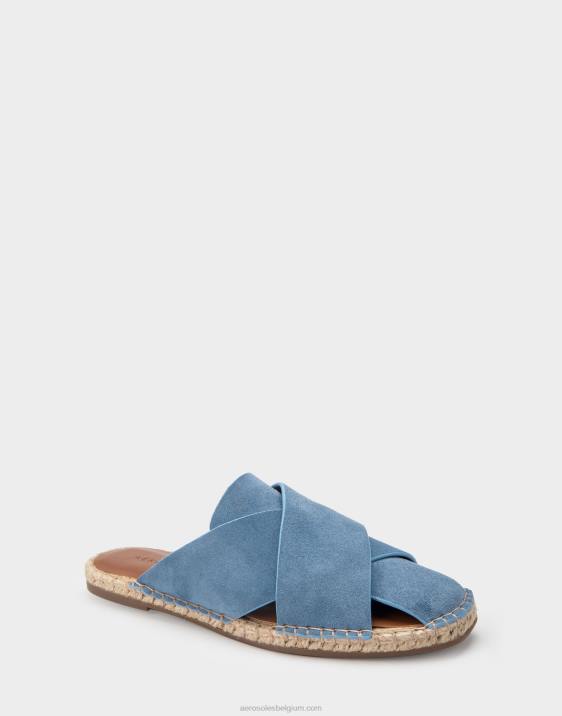 espadrille slide blauw suède Aerosoles 0V00282 vrouwen