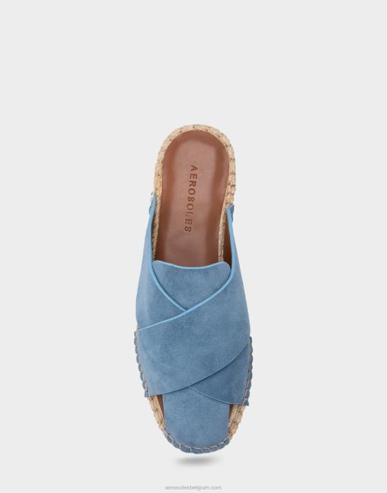 espadrille slide blauw suède Aerosoles 0V00282 vrouwen