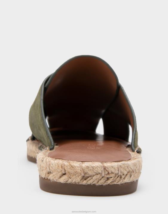 espadrille slide olijf suède Aerosoles 0V00280 vrouwen