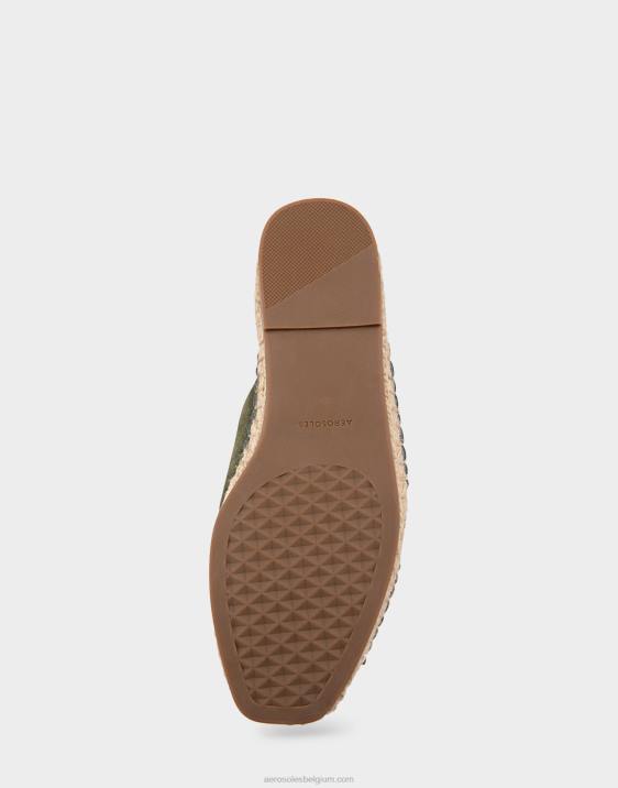 espadrille slide olijf suède Aerosoles 0V00280 vrouwen