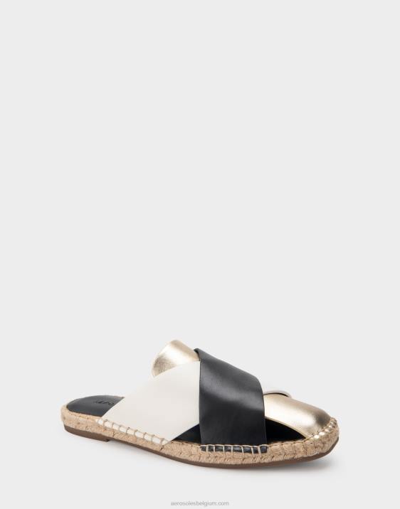 espadrille slide zwart combo Aerosoles 0V00279 vrouwen