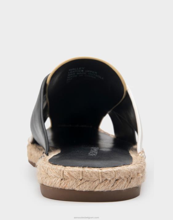 espadrille slide zwart combo Aerosoles 0V00279 vrouwen