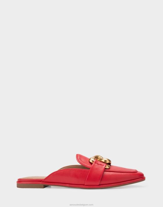 schuif rood leer Aerosoles 0V00273 vrouwen