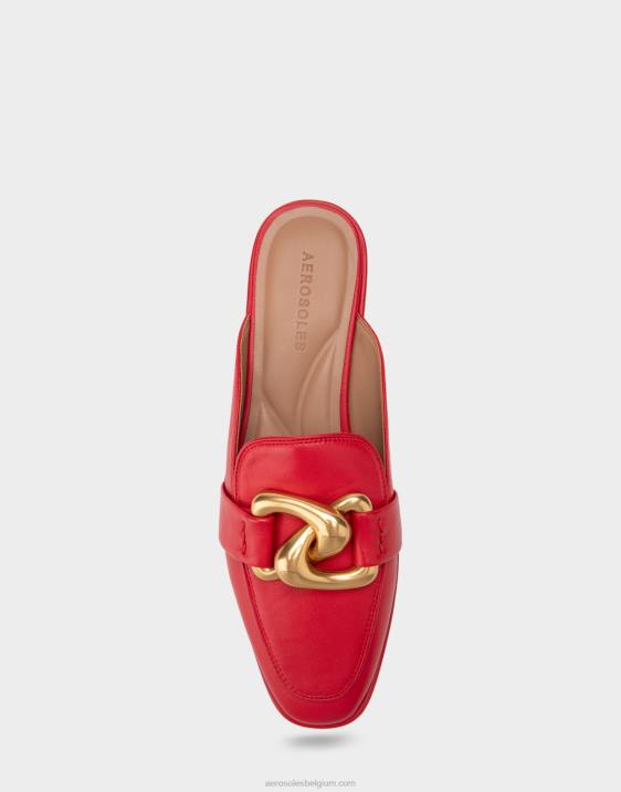 schuif rood leer Aerosoles 0V00273 vrouwen