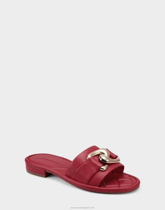 schuif rood leer Aerosoles 0V00284 vrouwen