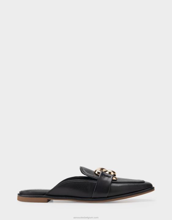 schuif zwart leer Aerosoles 0V00276 vrouwen