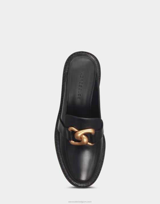 muilezel zwart leer Aerosoles 0V00172 vrouwen